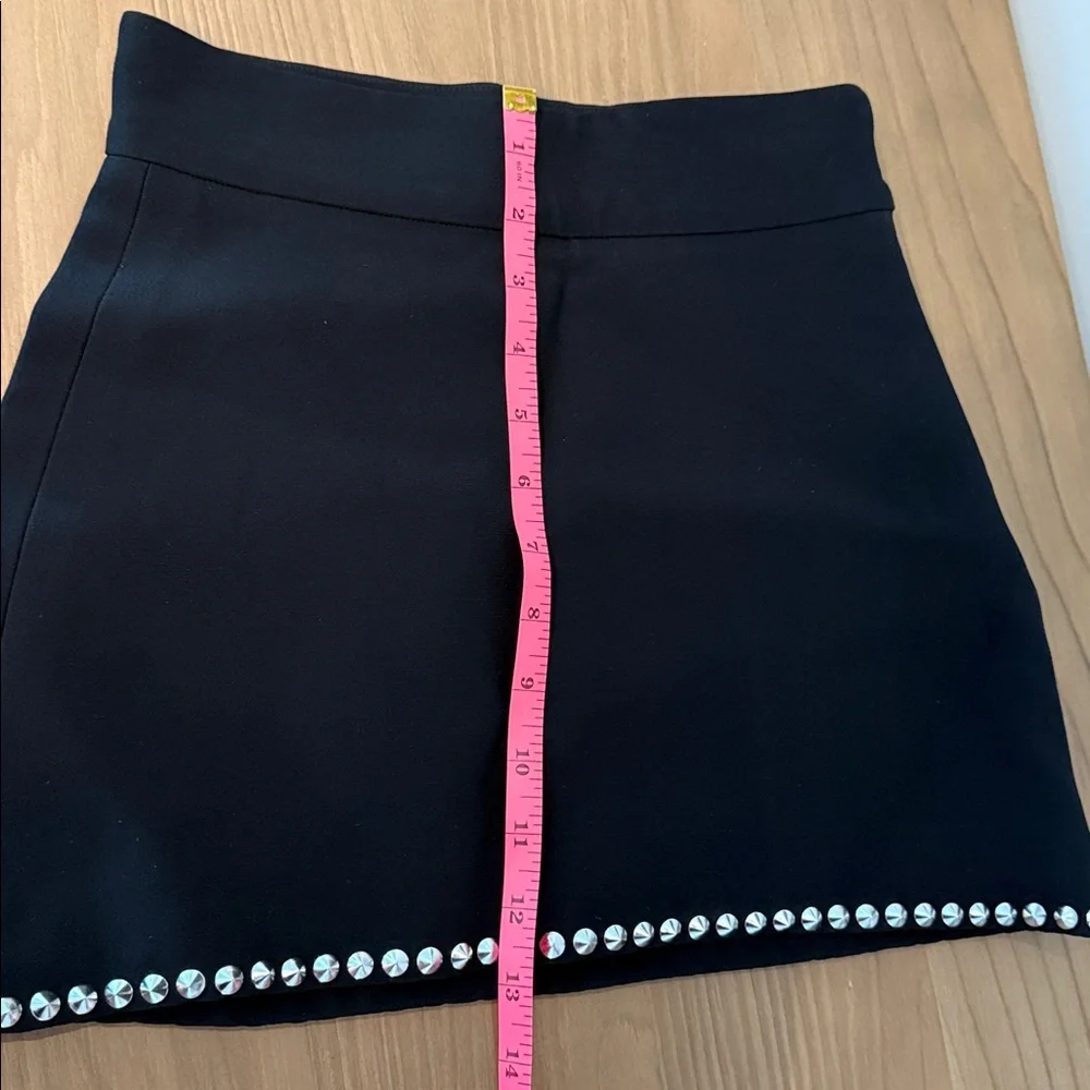 Miu Miu Black Wool Embellished Mini Skirt 36